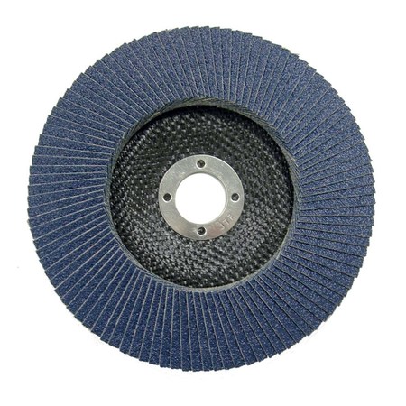 Weiler 6" Tiger Disc Abrasive Flap Disc, Conical (TY29), 80Z, 7/8" 50651